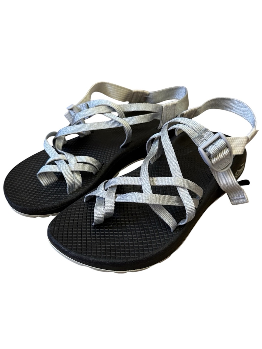 Chacos Women’s ZCloud X2 Strappy Sandals Silver / Black Size 9 EUC Outdoor Gorp